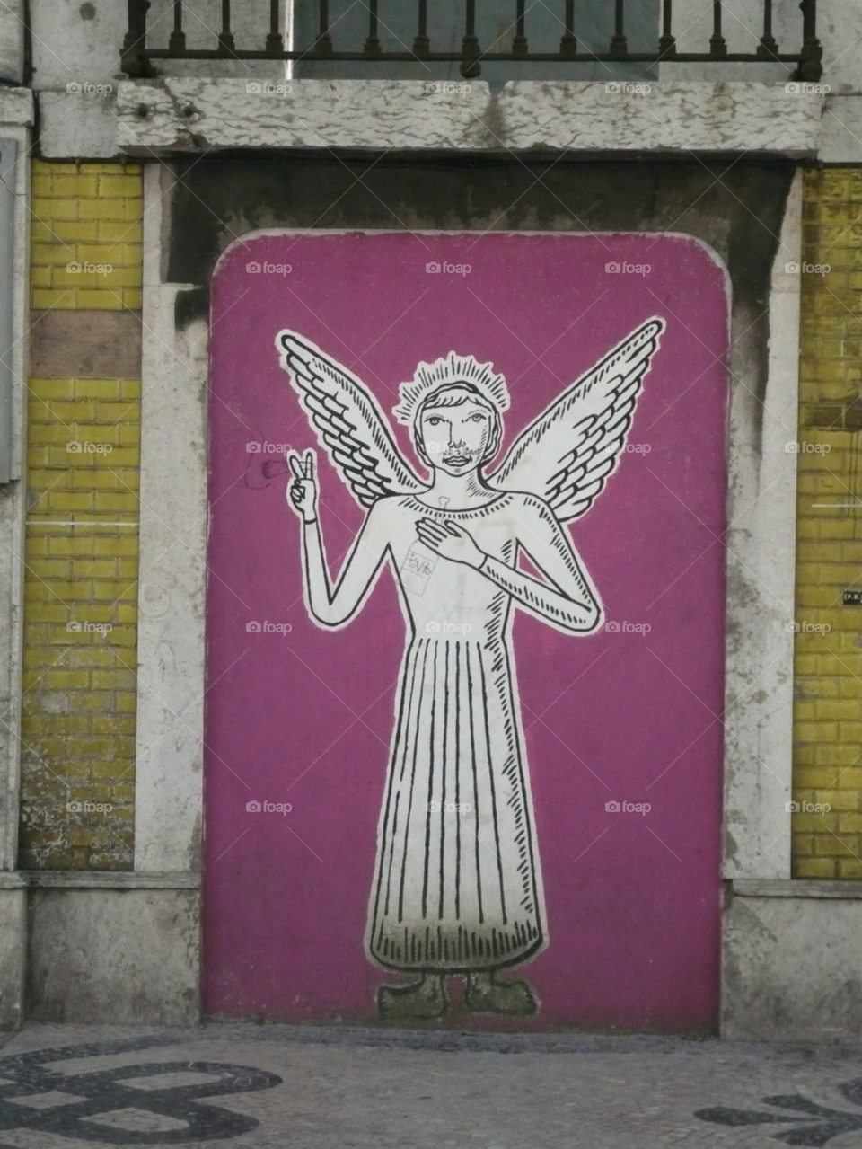 art building painting angel by nivoa