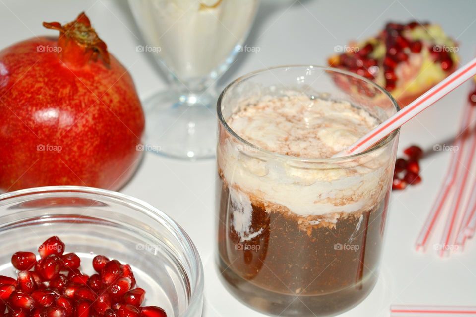 pomegranate milkshake