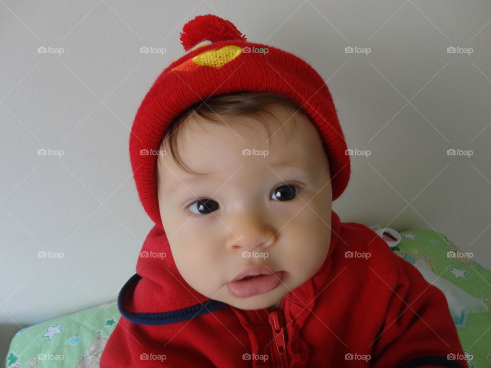 Portrait of a cute baby boy