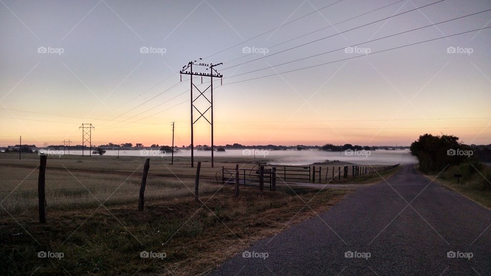 Foggy sunrise in Texas 