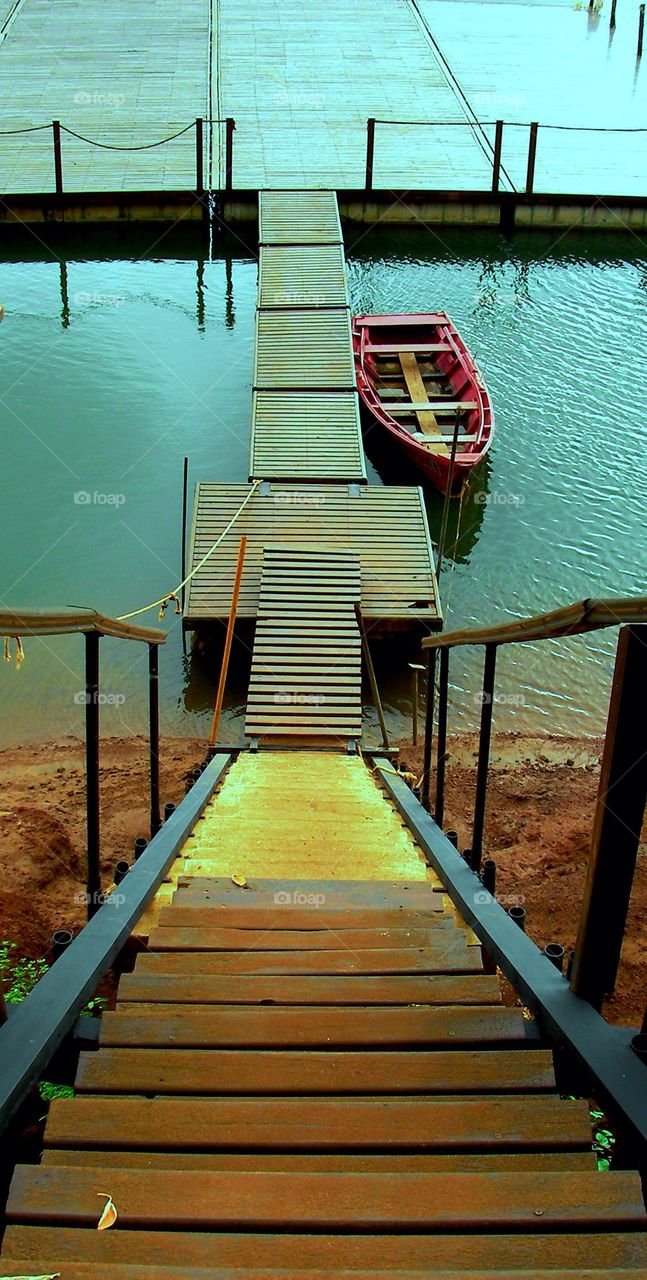 Stairs to boat
