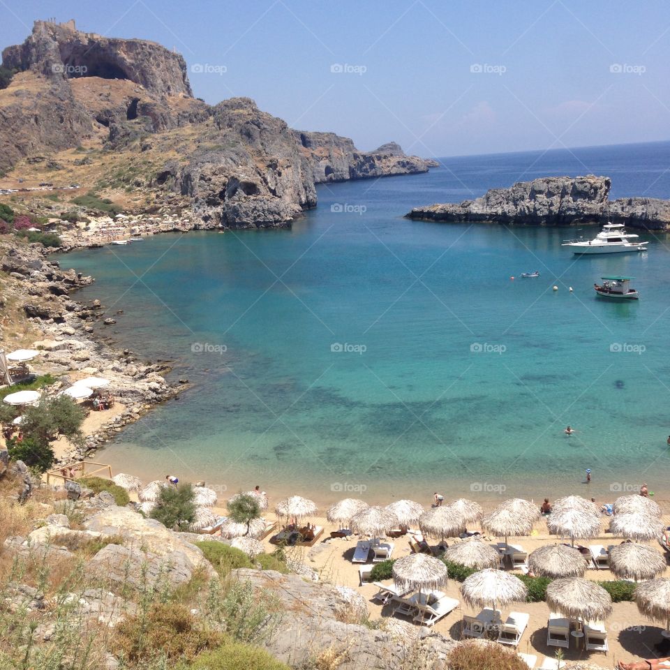 Clear bay in Greece 