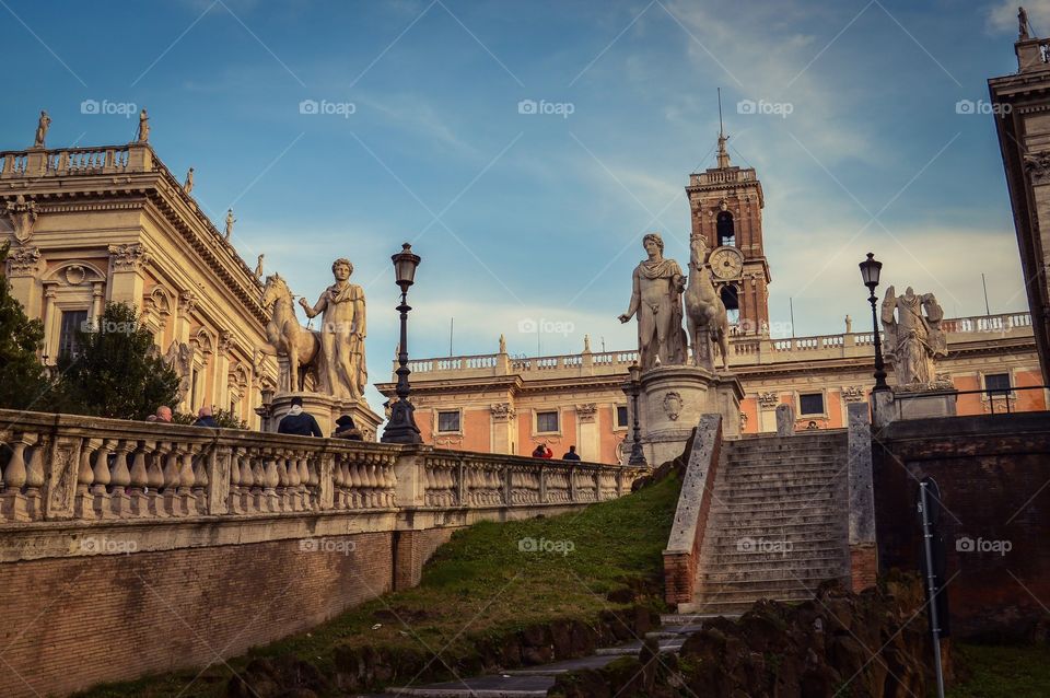 Los Dioscuros, en la Cordonata Capitolina (Roma - Italy)