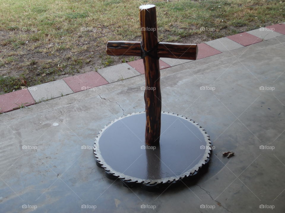 my cross. I hand carved this  cross out of a tree. 👣 🚶 🏃 🔥 💨