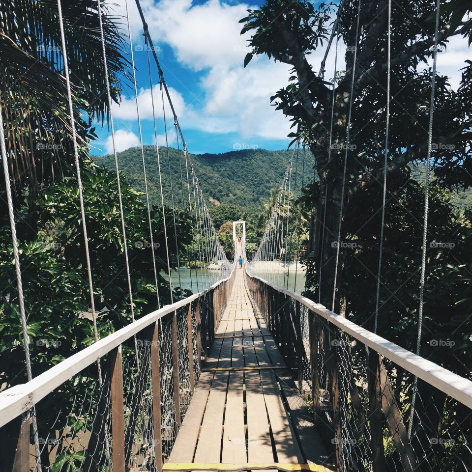 Hanging Bridge in Baler, Aurora, Philippines