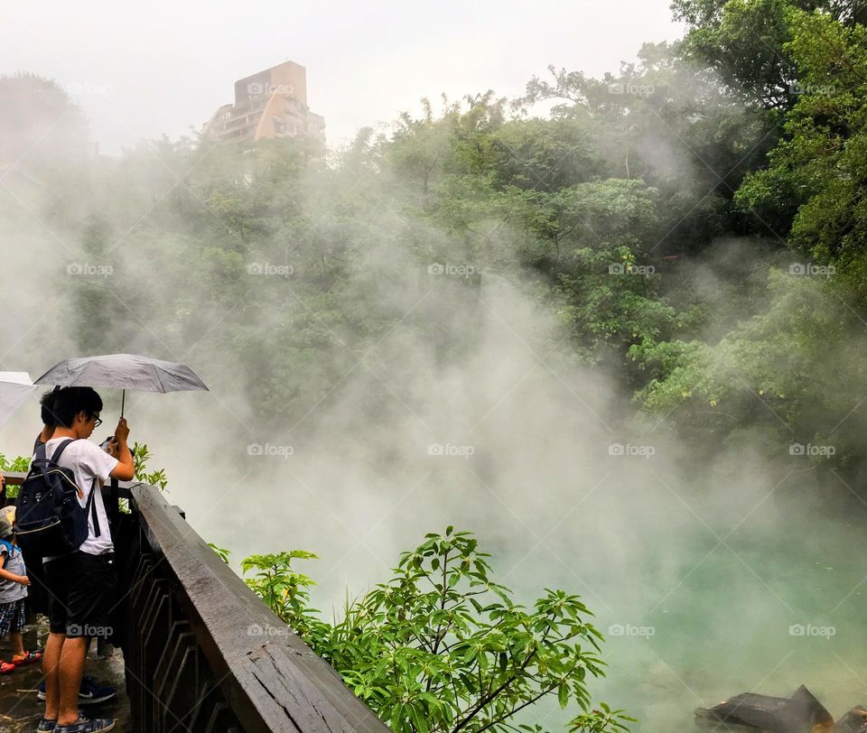 Hot spring in the city