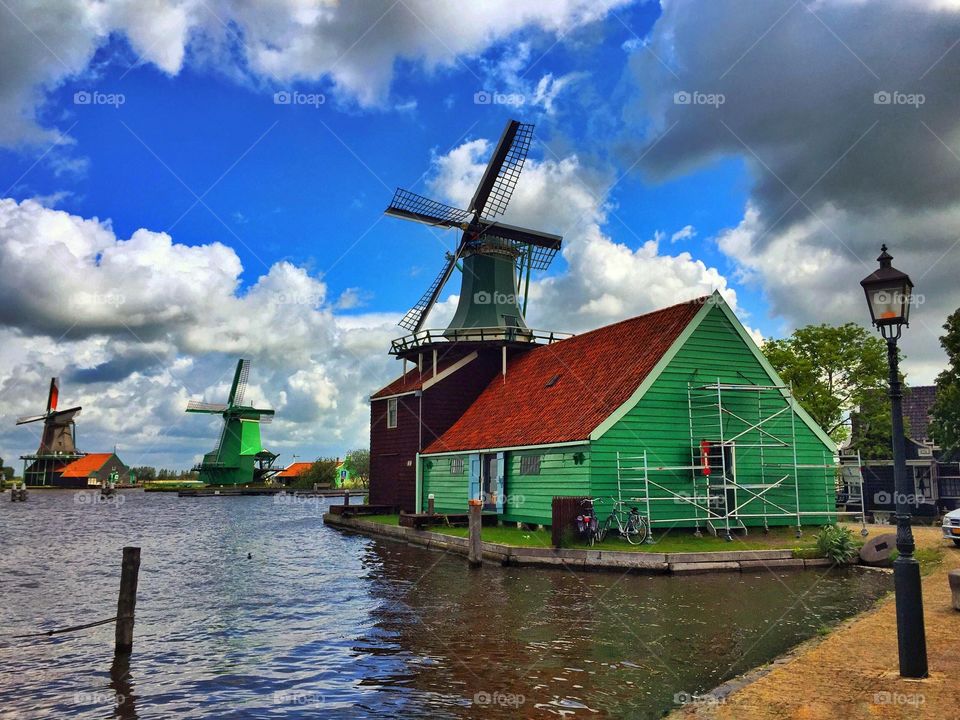 Zaanse schans Windmill village, Holland