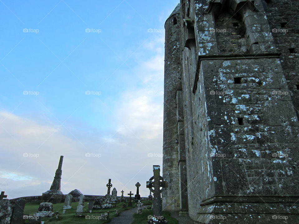 Old fortification . Rock of cashel 