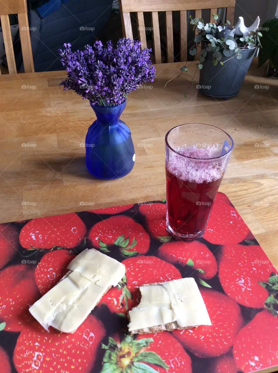 Snacktime sandwich and juice. Snacktime 