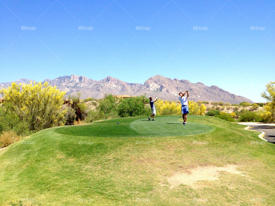 Golfing in Arizona