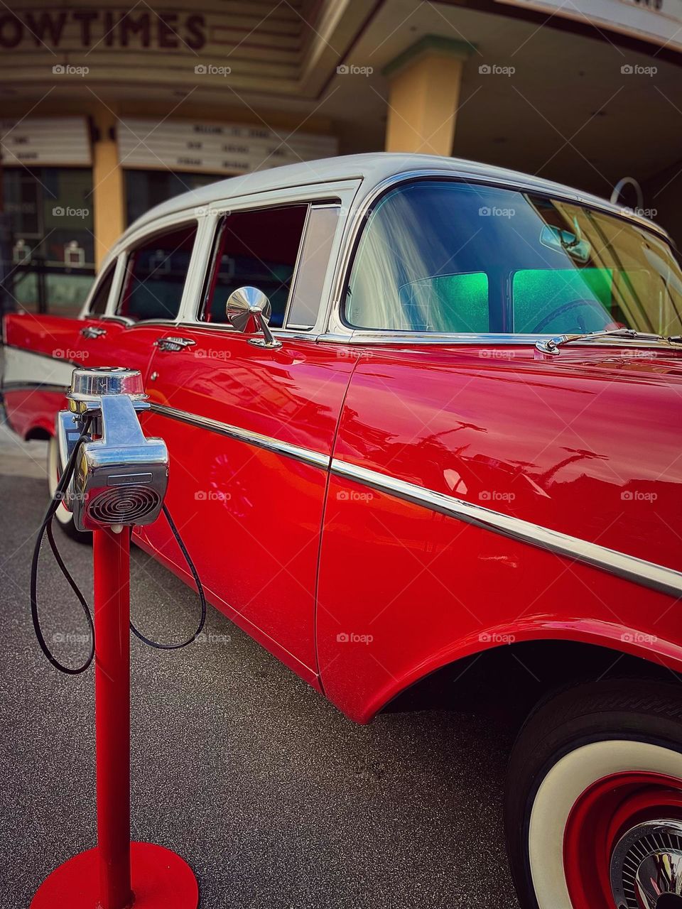 Vintage Automobile at the Drive-In Theater