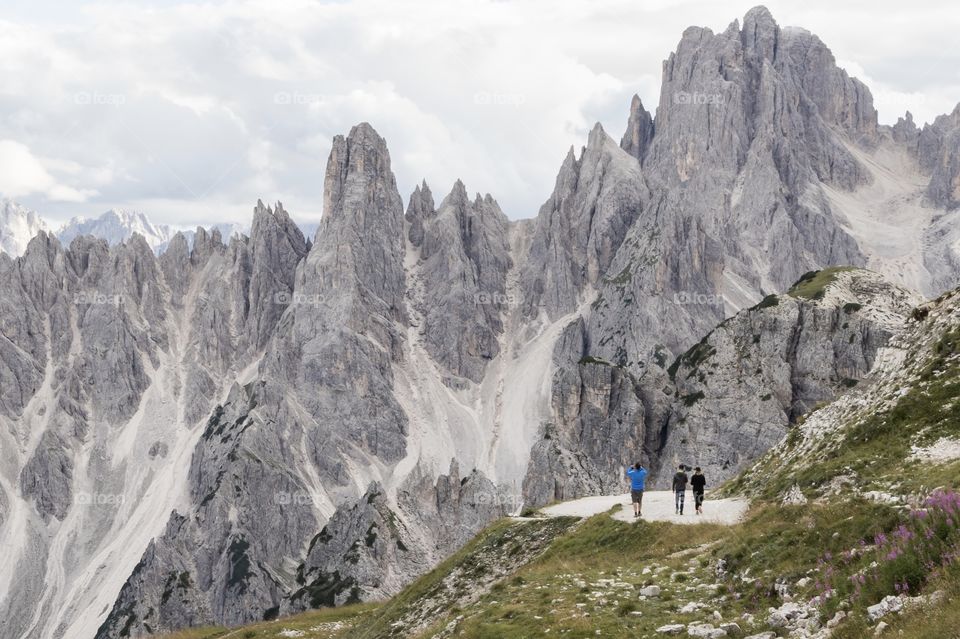 Hiking in the beautiful Italian Dolomites 