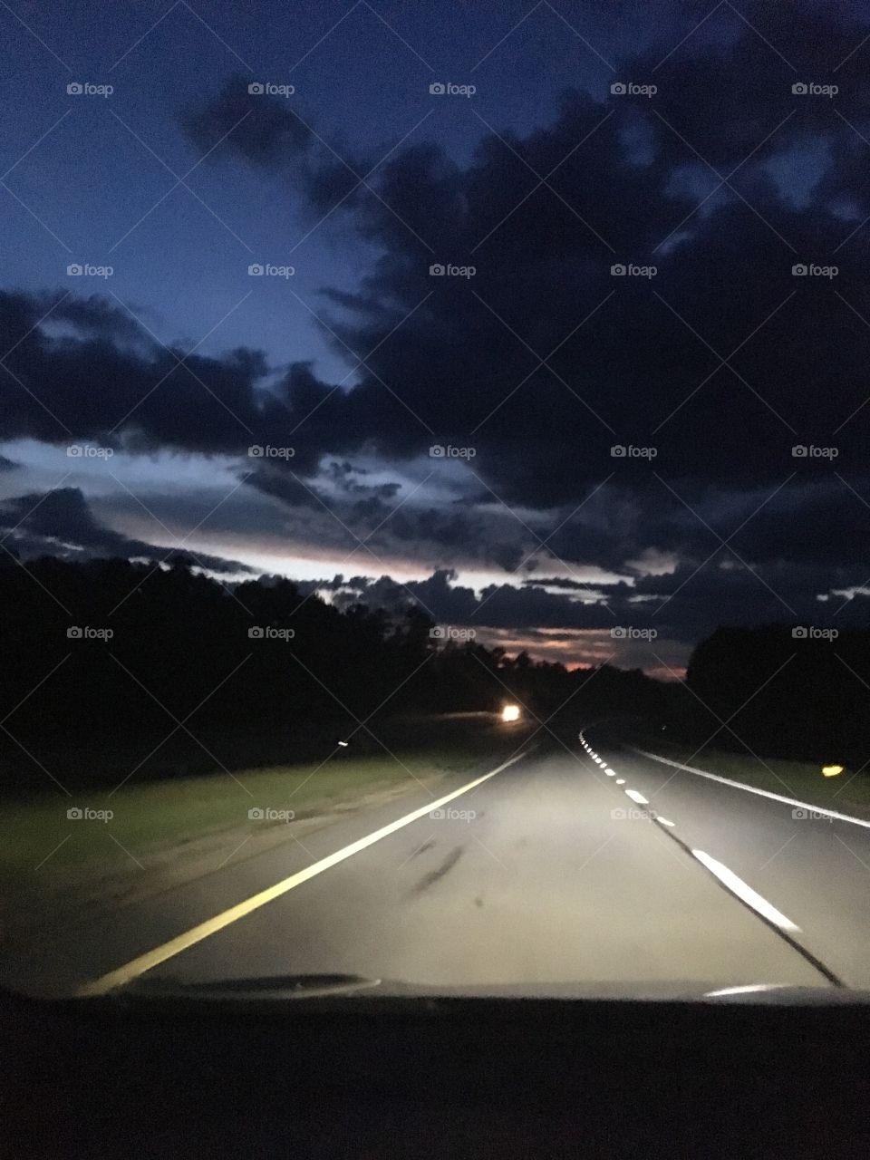 Late night, silent drive