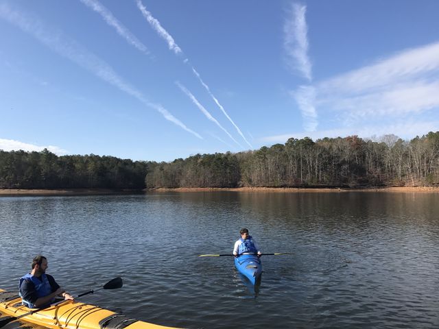 Kayaking on the lake 