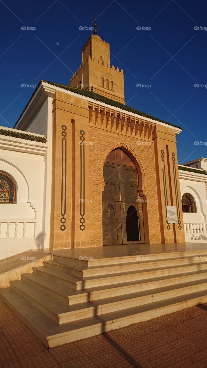 It's a very beautiful Moroccan Mosque built with respect to Moroccan traditional decorations. A very strong monument that represents at the same time Moroccan culture with a nice traditional touch and religious background for this amazing country.