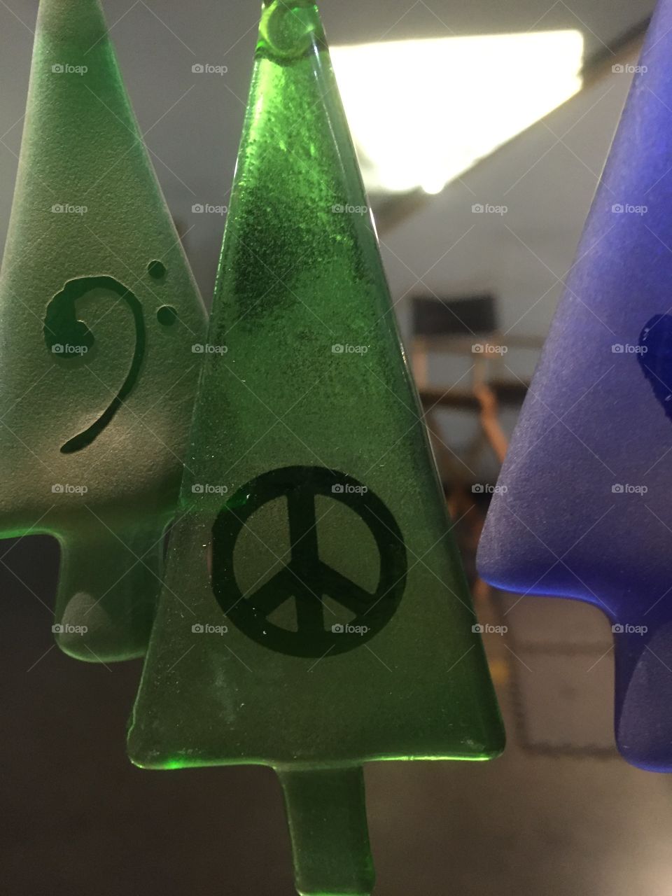 Christmas ornament peace sign