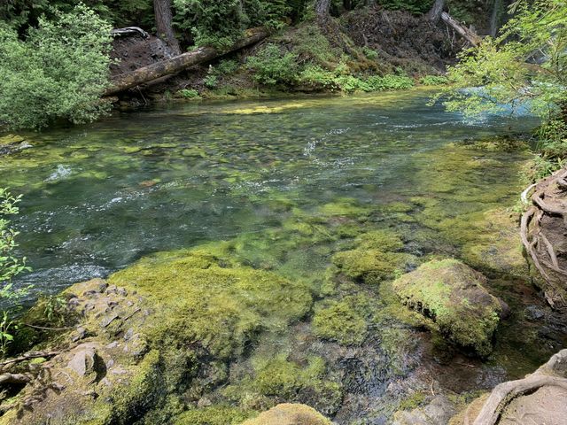 Blue pool clear river