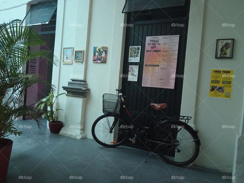 bike in the hostel