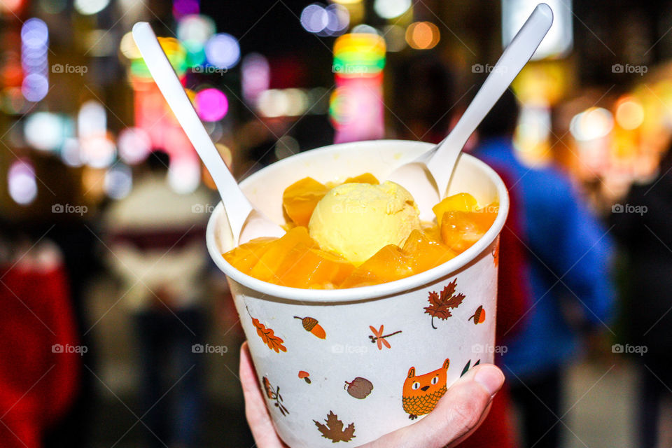 Mango Shaved Ice in Taipei