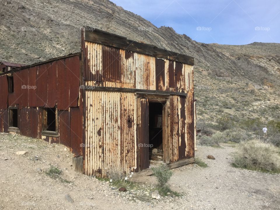 Abandoned mining town in Death Valley California 
