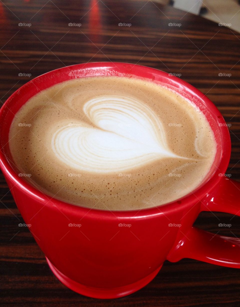 Latte with a heart