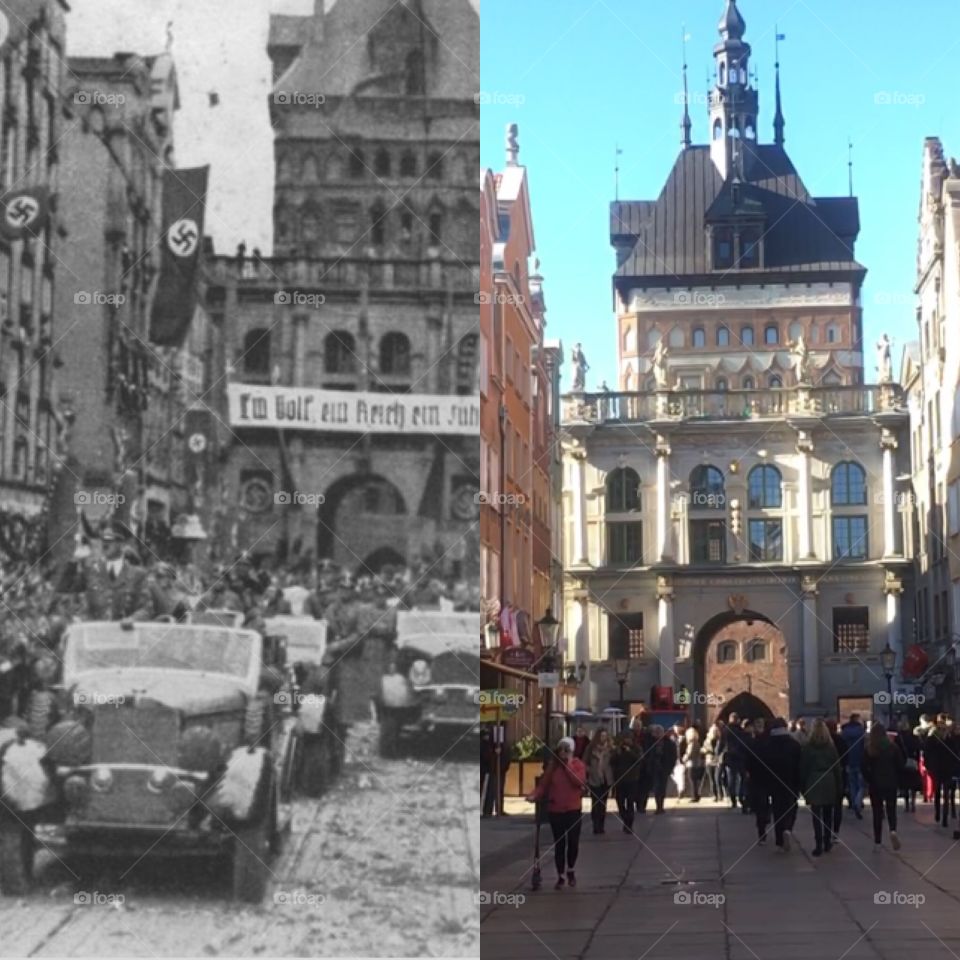 Gdansk - 1939 VS 2019. Same place. Surreal. 