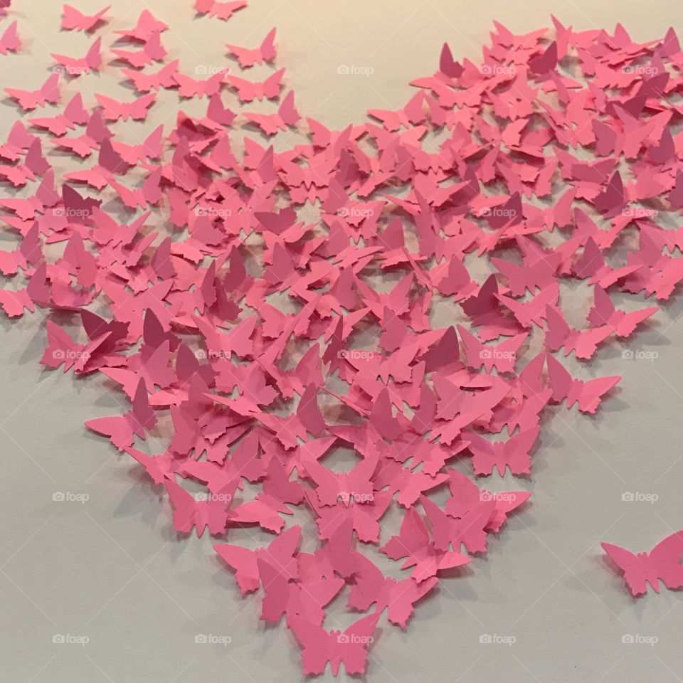 High angle view of heart shape