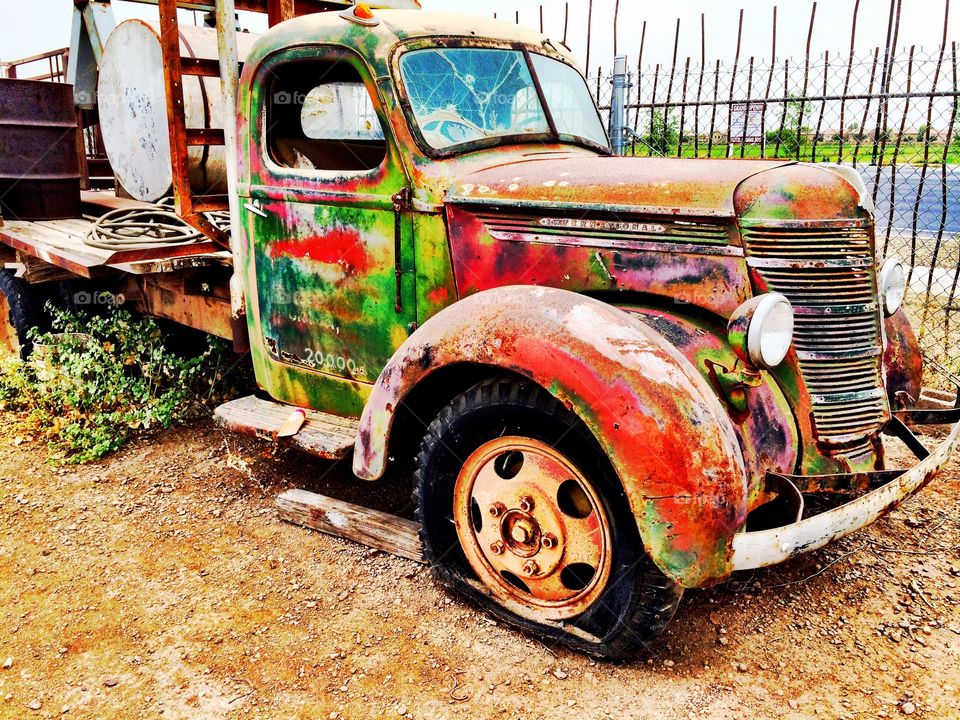 Old painted truck