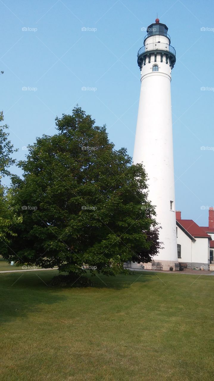 Lighthouse and Tree. An early Sunday morning ride took the. family here.