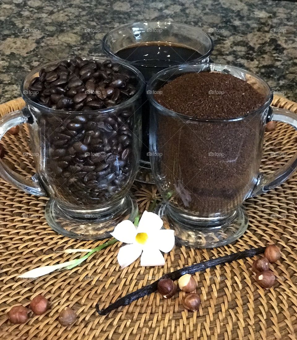 Coffee on display 