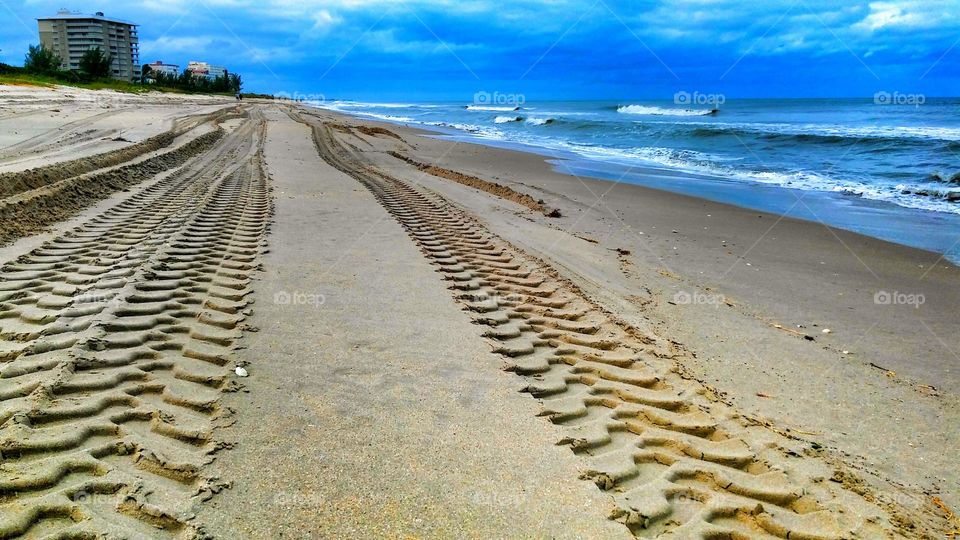 Tracks on the beach...