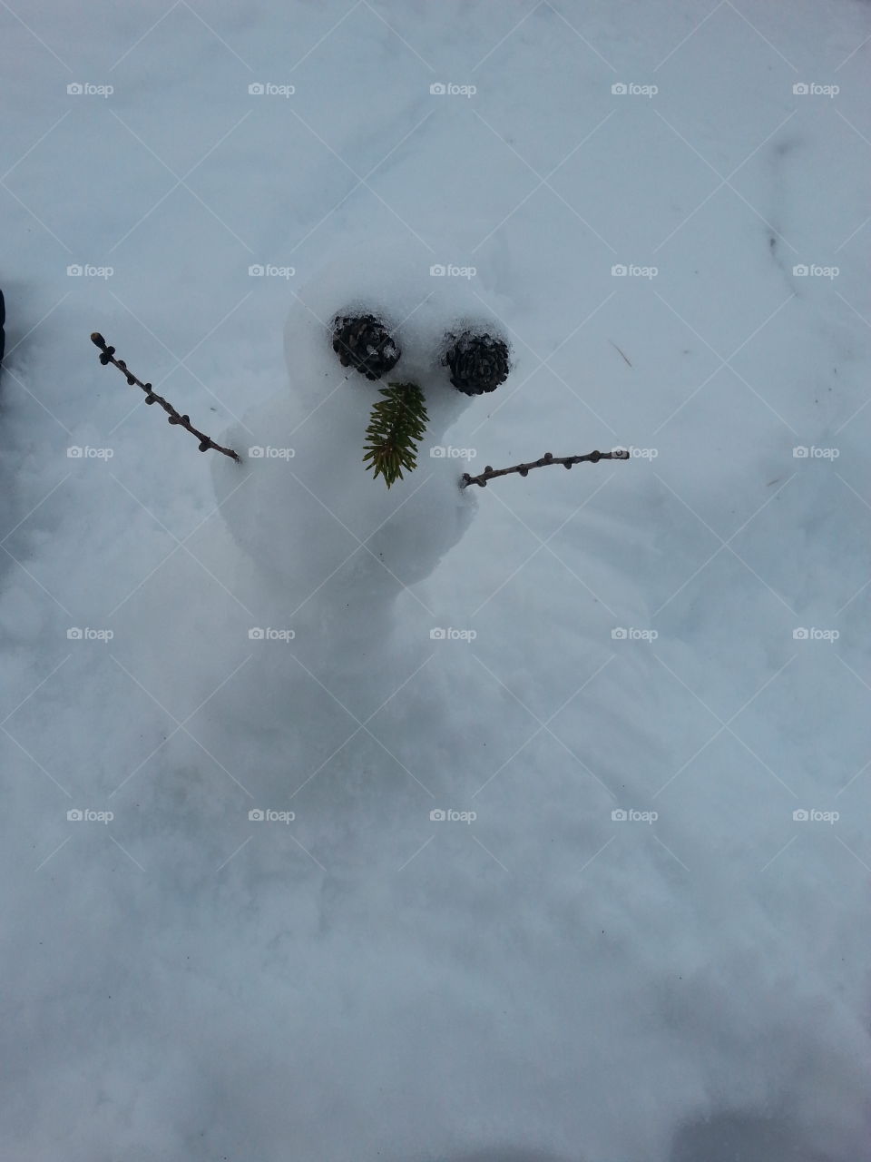 tiny ugly snowman