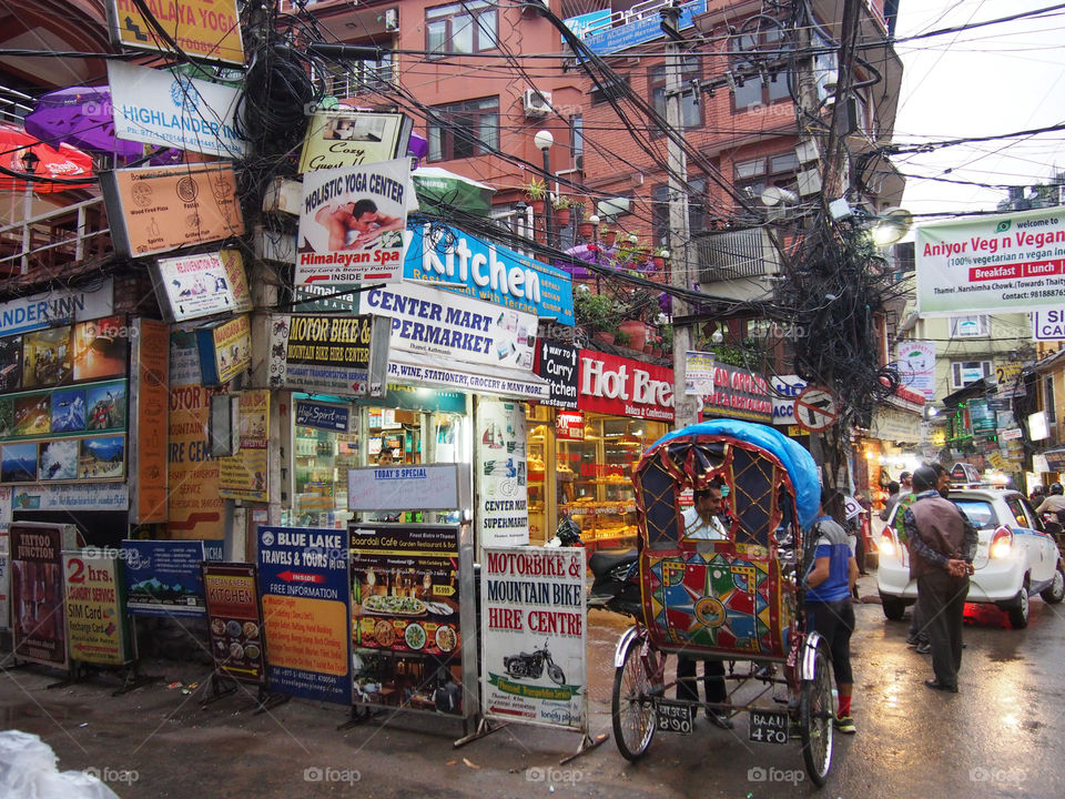 street in thamel kathmandu Nepal