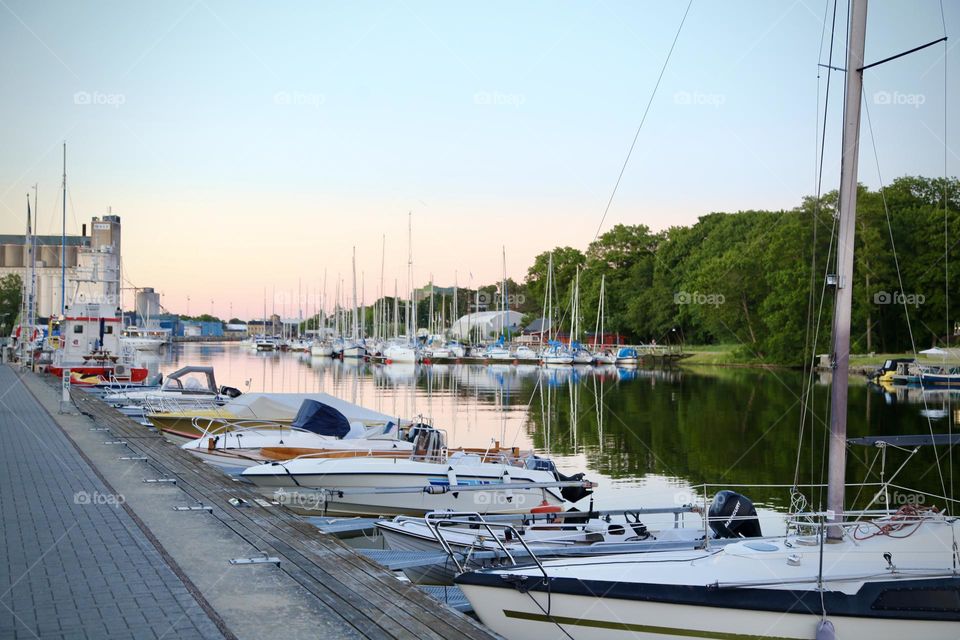 Summer evening at the marina 