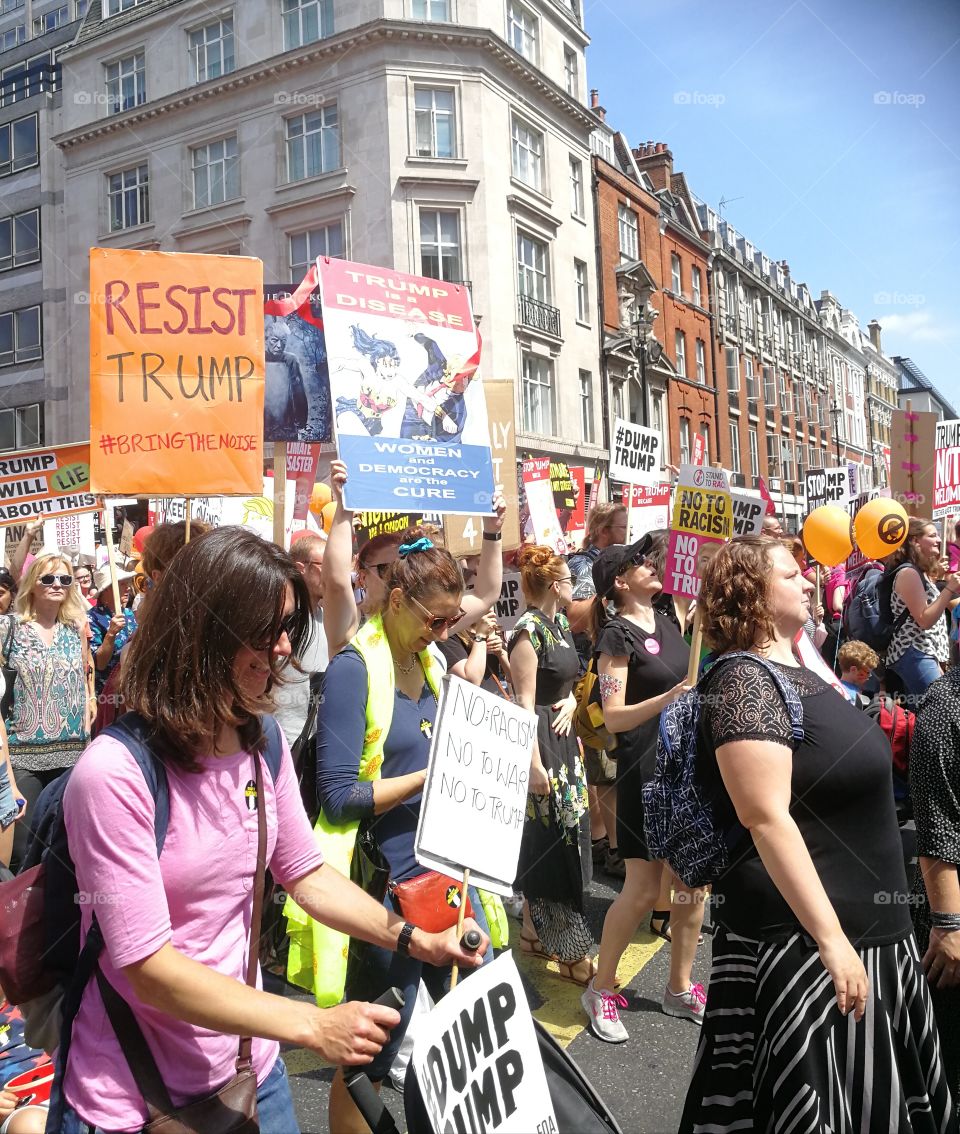 Resist Trump, London March, 13 July 2018
