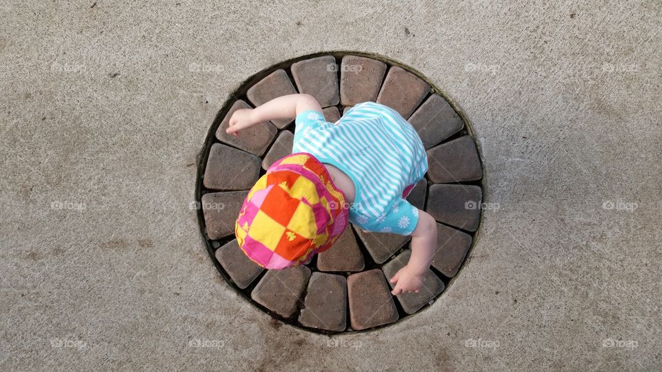 child in a circle