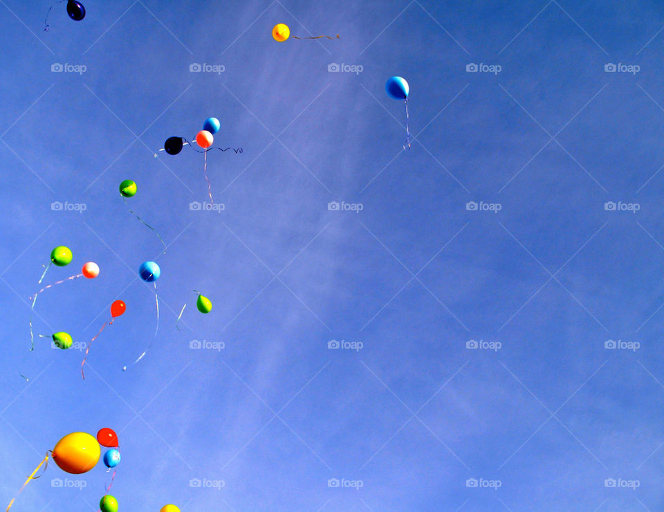 Balloons in the sky