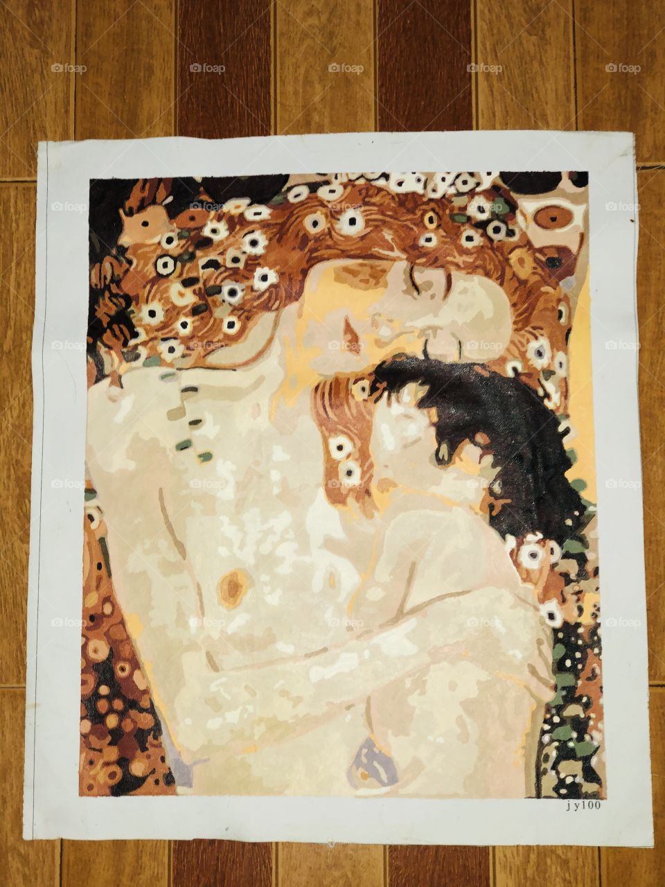 My first painting on canvas👩‍👦