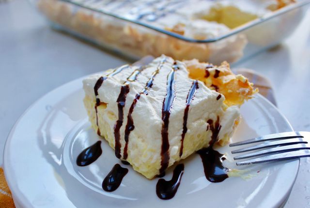 Eclair cake on plate