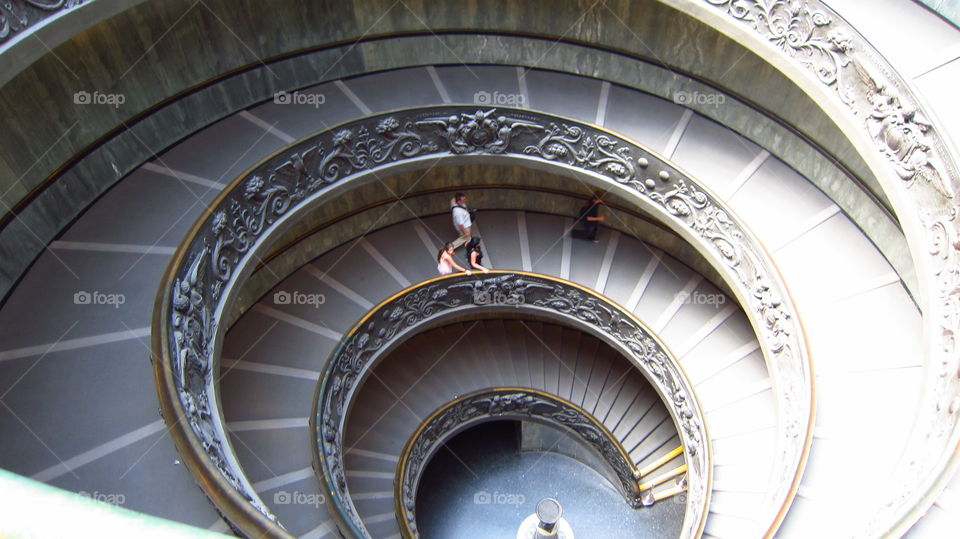 Vatican spiral staircase. known as the Momo Staircase