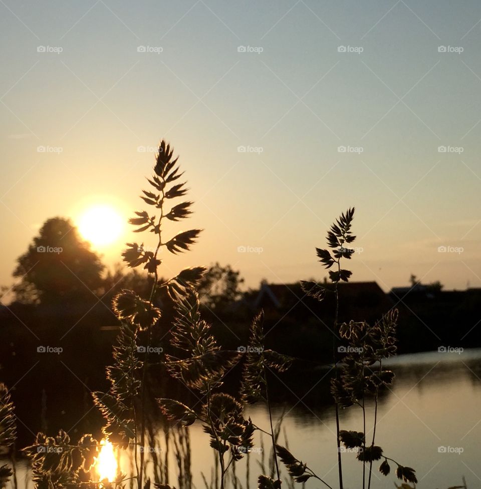 View of lake during sunrise