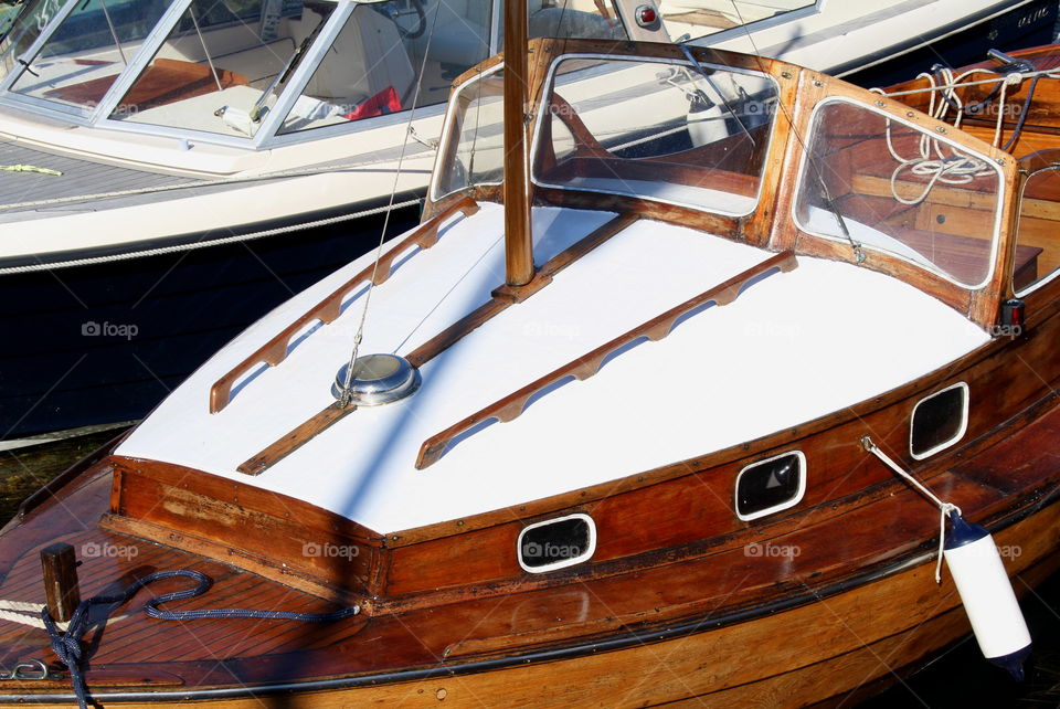 Boats in the harbor of Mölle.