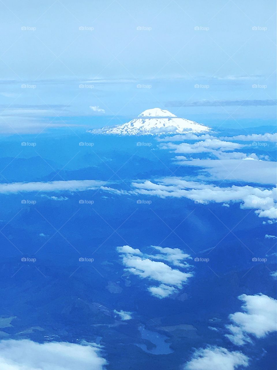 Mount Rainer Washington aerial view