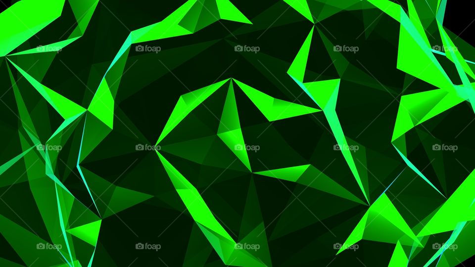 green shapes