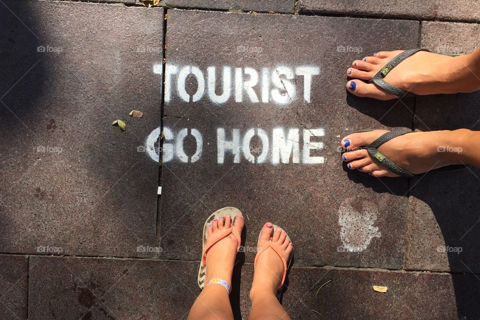Writing on a street in Barcelona 
