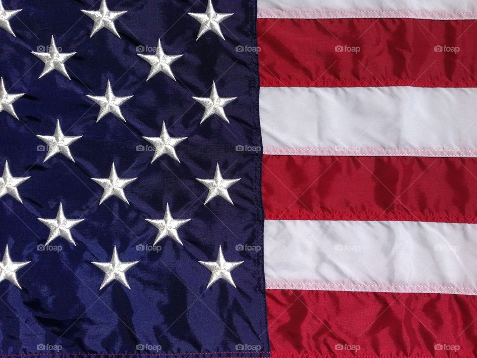 Close-up of the American flag 