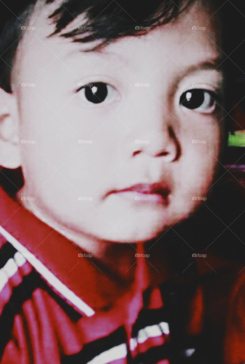 My first grandsonis 3 years old, he's so cute and lively  In my opinion, as his grandfather, I'm very happy and proud because my grandson always cheers me up all the time