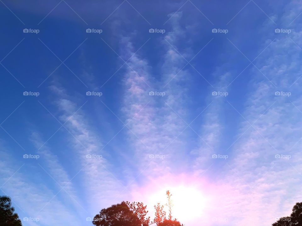 Sunset cloud formations.