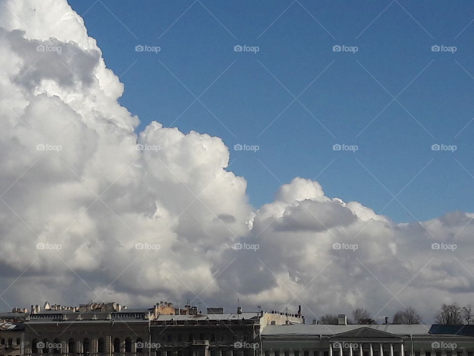 nature wild clouds sky blue white weather storm heaven view