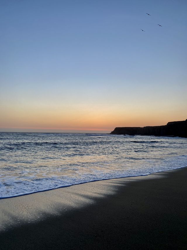 Sunset at Davenport Landing Beach in Davenport California 